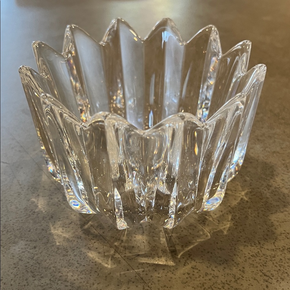 Vintage Orrefors Crystal Lotus Bowl – Sweden ✨